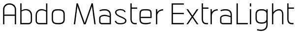 Abdo Master ExtraLight Font