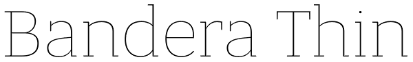 Bandera Thin Font