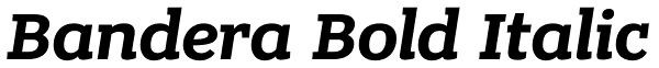 Bandera Bold Italic Font