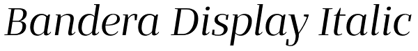 Bandera Display Italic Font