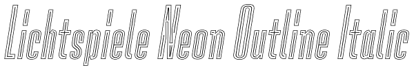 Lichtspiele Neon Outline Italic Font