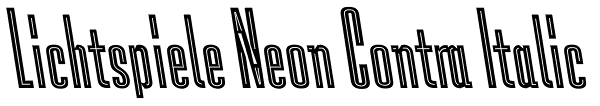 Lichtspiele Neon Contra Italic Font