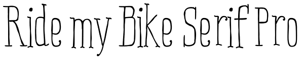 Ride my Bike Serif Pro Font