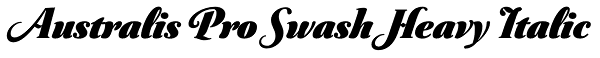 Australis Pro Swash Heavy Italic Font