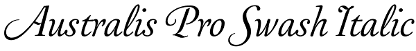 Australis Pro Swash Italic Font