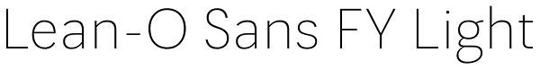 Lean-O Sans FY Light Font