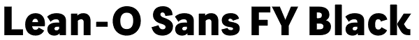 Lean-O Sans FY Black Font