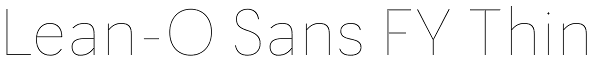 Lean-O Sans FY Thin Font