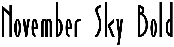 November Sky Bold Font