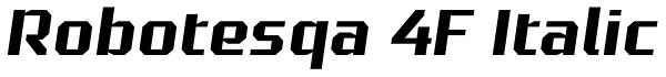 Robotesqa 4F Italic Font