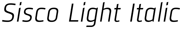 Sisco Light Italic Font