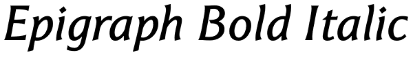 Epigraph Bold Italic Font