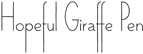 Hopeful Giraffe Pen Font