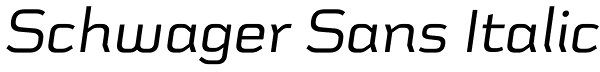 Schwager Sans Italic Font