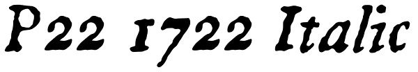 P22 1722 Italic Font