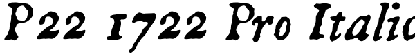 P22 1722 Pro Italic Font