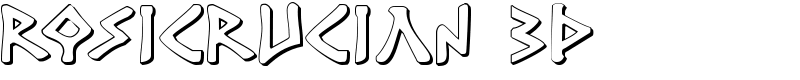 Rosicrucian 3D Font
