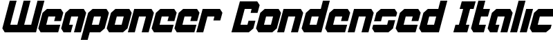 Weaponeer Condensed Italic Font