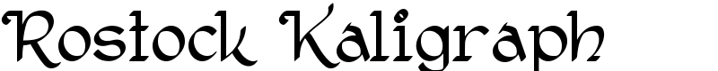 Rostock Kaligraph Font