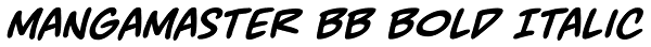 MangaMaster BB Bold Italic Font