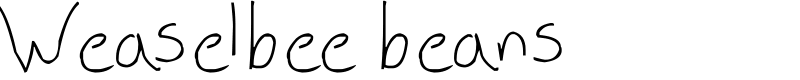 Weaselbee beans Font