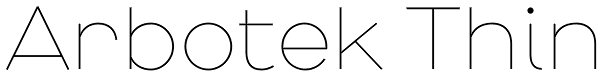 Arbotek Thin Font