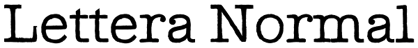 Lettera Normal Font