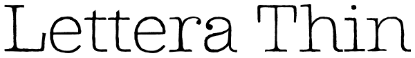 Lettera Thin Font