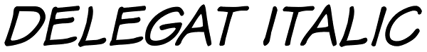 Delegat Italic Font