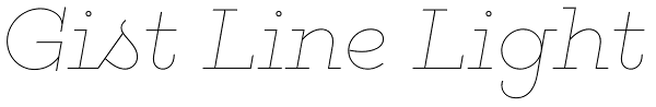 Gist Line Light Font