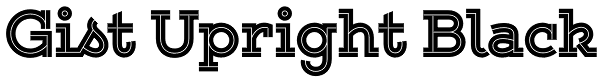 Gist Upright Black Font