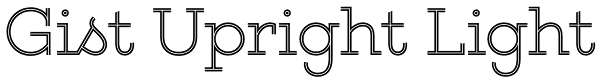 Gist Upright Light Font