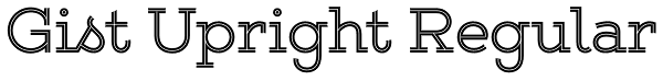 Gist Upright Regular Font