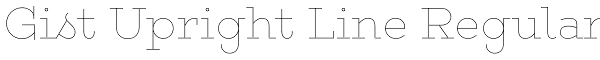 Gist Upright Line Regular Font