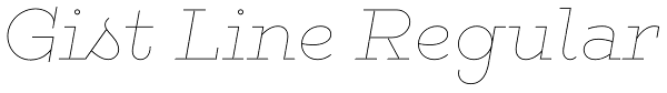 Gist Line Regular Font