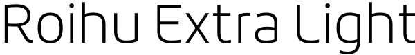 Roihu Extra Light Font