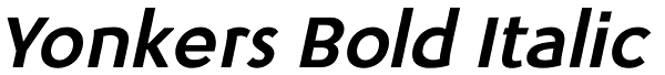 Yonkers Bold Italic Font