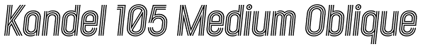 Kandel 105 Medium Oblique Font