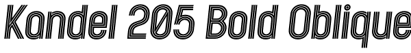 Kandel 205 Bold Oblique Font