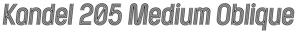 Kandel 205 Medium Oblique Font