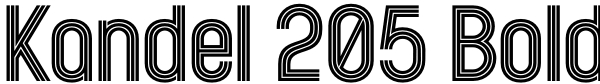 Kandel 205 Bold Font