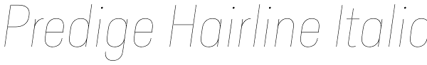 Predige Hairline Italic Font