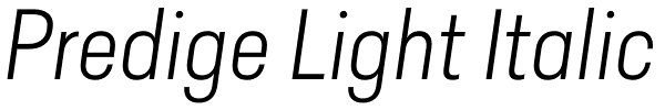 Predige Light Italic Font