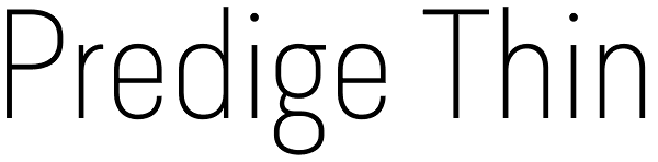 Predige Thin Font