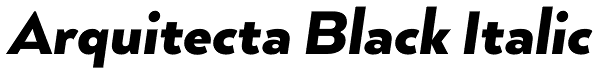 Arquitecta Black Italic Font