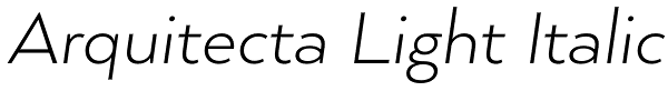 Arquitecta Light Italic Font