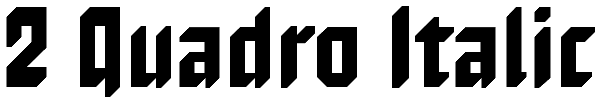 2 Quadro Italic Font