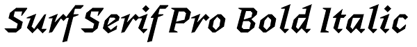 Surf Serif Pro Bold Italic Font