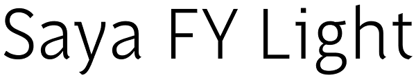 Saya FY Light Font