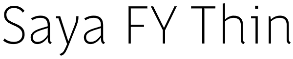 Saya FY Thin Font